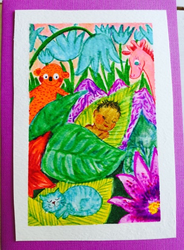 Väriterapiaa vauvakortt viidakossa